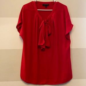 Lane Bryant Red Retro Blouse, size 16